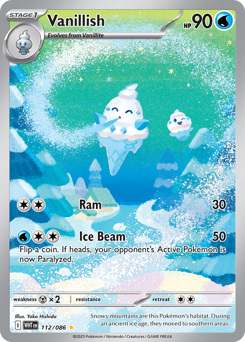 Vanillish, White Flare #112, Pokémon TCG card