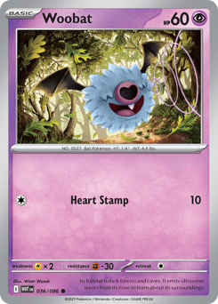 Woobat, White Flare #36, Pokémon TCG card