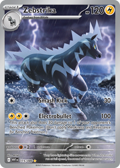 Zebstrika, White Flare #115, Pokémon TCG card