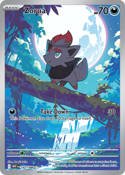 Zorua, White Flare #142, Pokémon TCG card
