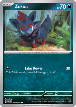 Zorua, White Flare #61, Pokémon TCG card