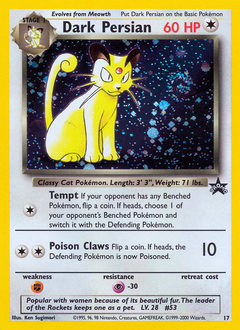 Dark Persian, Wizards Black Star Promos #17, Pokémon TCG card