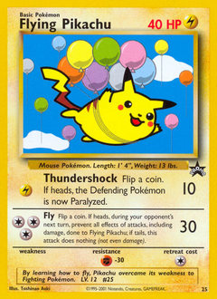 Flying Pikachu, Wizards Black Star Promos #25, Pokémon TCG card