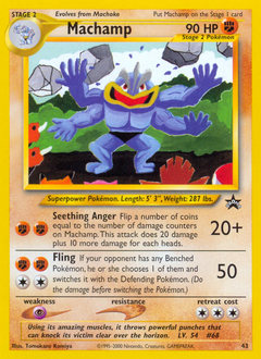 Machamp, Wizards Black Star Promos #43, Pokémon TCG card