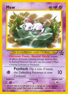 Mew, Wizards Black Star Promos #47, Pokémon TCG card