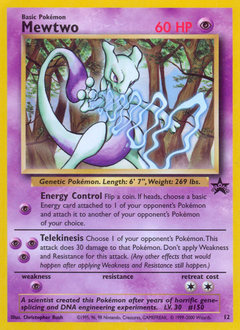 Mewtwo, Wizards Black Star Promos #12, Pokémon TCG card