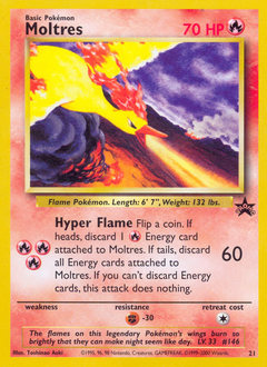 Moltres, Wizards Black Star Promos #21, Pokémon TCG card