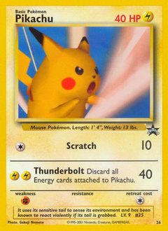 Pikachu, Wizards Black Star Promos #26, Pokémon TCG card