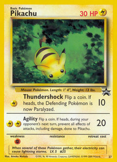 Pikachu, Wizards Black Star Promos #27, Pokémon TCG card