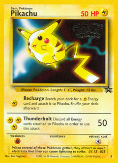 Pikachu, Wizards Black Star Promos #4, Pokémon TCG card