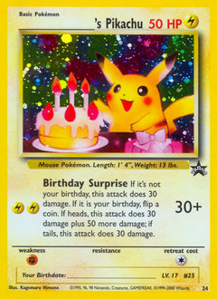_____'s Pikachu, Wizards Black Star Promos #24, Pokémon TCG card