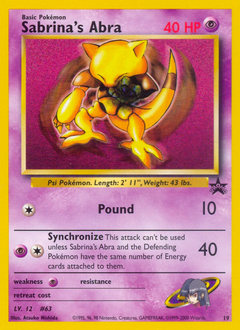 Sabrina's Abra, Wizards Black Star Promos #19, Pokémon TCG card