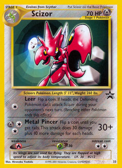 Scizor, Wizards Black Star Promos #33, Pokémon TCG card
