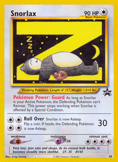 Snorlax, Wizards Black Star Promos #49, Pokémon TCG card