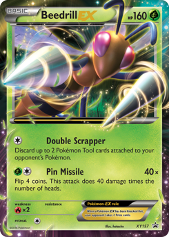 Beedrill-EX, XY Black Star Promos #XY157, Pokémon TCG card