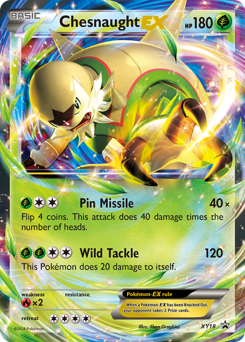 Chesnaught-EX, XY Black Star Promos #XY18, Pokémon TCG card