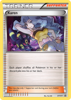 Karen, XY Black Star Promos #XY177, Pokémon TCG card