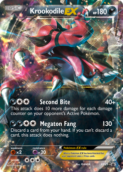 Krookodile-EX, XY Black Star Promos #XY25, Pokémon TCG card