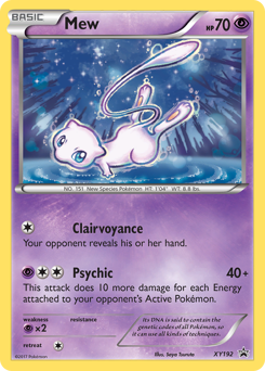 Mew, XY Black Star Promos #XY192, Pokémon TCG card