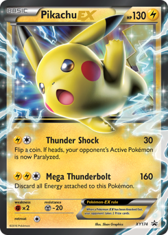 Pikachu-EX, XY Black Star Promos #XY174, Pokémon TCG card