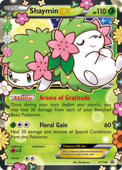 Shaymin-EX, XY Black Star Promos #XY148, Pokémon TCG card