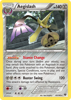 Aegislash, XY #85, Pokémon TCG card