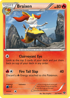 Braixen, XY #25, Pokémon TCG card