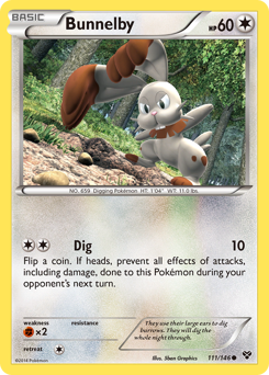Bunnelby, XY #111, Pokémon TCG card