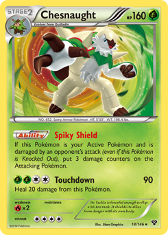 Chesnaught, XY #14, Pokémon TCG card