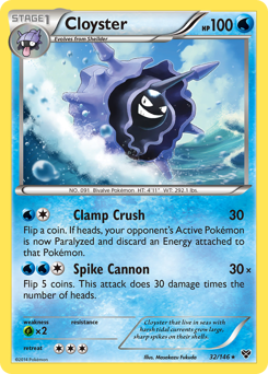 Cloyster, XY #32, Pokémon TCG card
