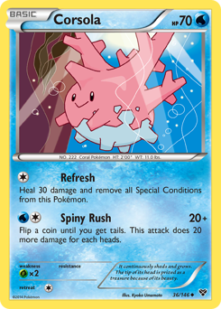 Corsola, XY #36, Pokémon TCG card
