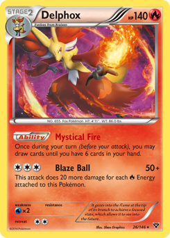 Delphox, XY #26, Pokémon TCG card