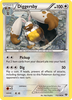 Diggersby, XY #112, Pokémon TCG card