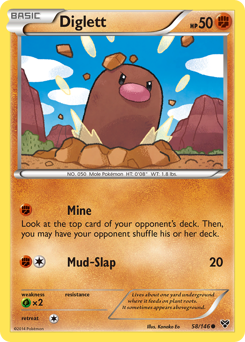 Diglett, XY #58, Pokémon TCG card