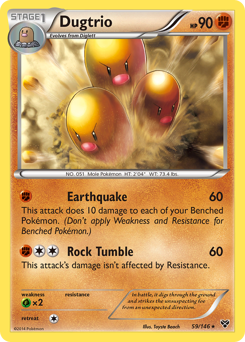 Dugtrio, XY #59, Pokémon TCG card