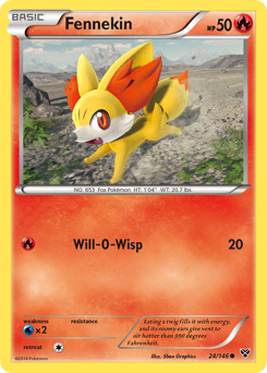 Fennekin, XY #24, Pokémon TCG card