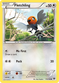 Fletchling, XY #113, Pokémon TCG card