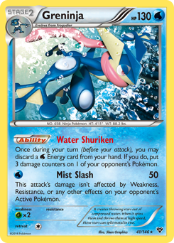 Greninja, XY #41, Pokémon TCG card