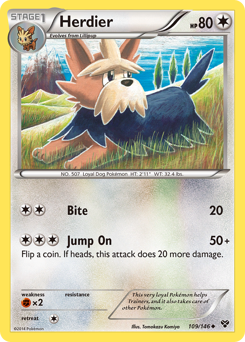 Herdier, XY #109, Pokémon TCG card