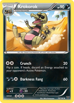 Krokorok, XY #70, Pokémon TCG card