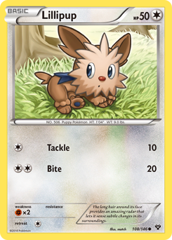 Lillipup, XY #108, Pokémon TCG card