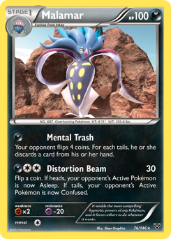 Malamar, XY #76, Pokémon TCG card