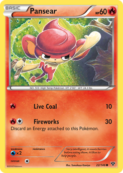 Pansear, XY #22, Pokémon TCG card