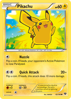 Pikachu, XY #42, Pokémon TCG card