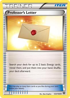 Professor's Letter, XY #123, Pokémon TCG card