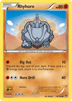 Rhyhorn, XY #60, Pokémon TCG card