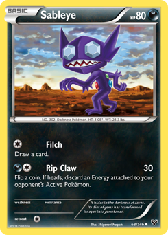 Sableye, XY #68, Pokémon TCG card