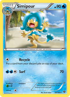 Simipour, XY #38, Pokémon TCG card