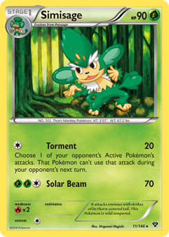 Simisage, XY #11, Pokémon TCG card