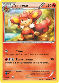 Simisear, XY #23, Pokémon TCG card